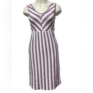 Caution to the Wind Striped Dress Size S Red/White/Blue